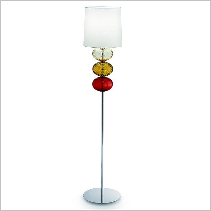 The Abat Jour red or amethyst  glass floor light from Venini