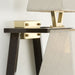 Understated modern brass wall light with gold shades