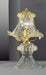 Handproduced Murano glass table light with gold trim