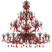 2 metre red & amethyst Diamantei chandelier from Venini