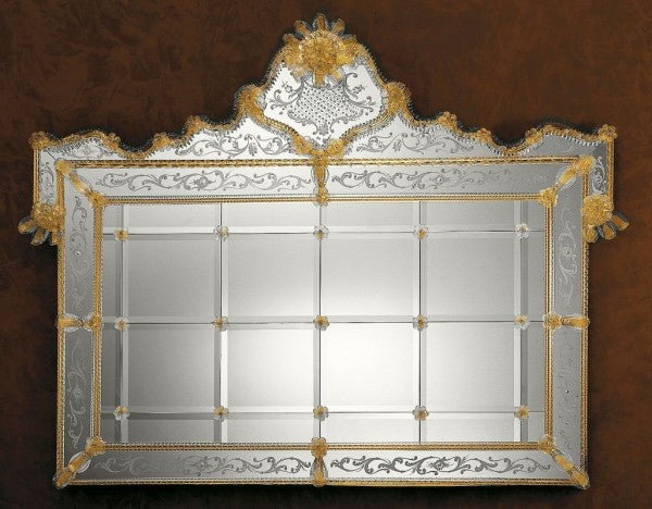 Antique Venetian Mirror with Gold Embellishments