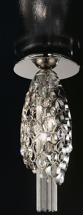 Chrysalis Steel and Nickel Ceiling Lamp