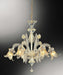 Beautiful Murano chandelier with clear & gold glass decoration