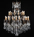 30 light French gold chandelier with Bohemian crystals