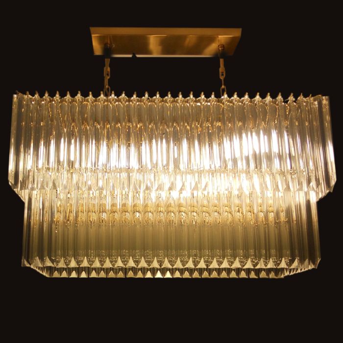 Custom gold or chrome plated rectangular prism light