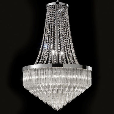 Modernist-style Murano quadriedri prism chandelier