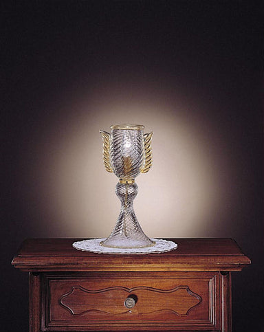 Murano glass table lamp with decorative 'morises'