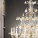 Large gold and white Murano glass Rezzonico chandelier