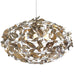 Metal Wire Frame Chandelier with Gold Leaves & premium Element