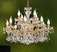 Gold Frame and Clear Glass Maria Theresa Chandelier