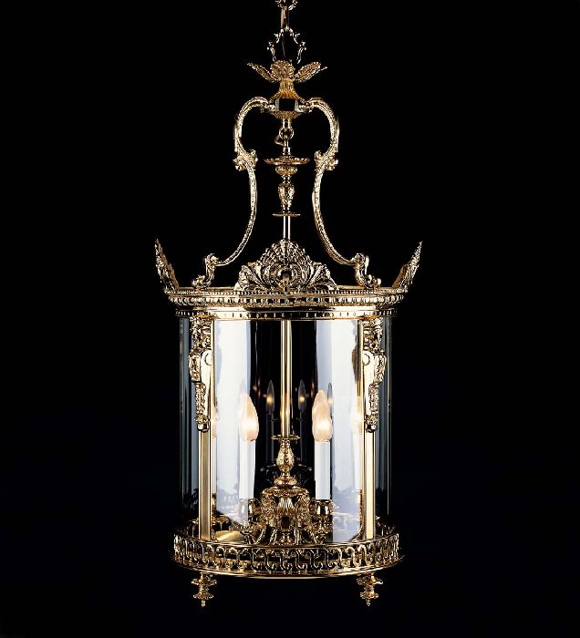 6 Light French Gold Luxury Lantern