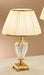Hand Cut Crystal Table Lamp with Ivory Shade