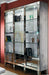 Engraved Venetian glass bookcase with colour changing LED