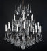 24 Light Metal Frame Chandelier with Bohemian Crystals