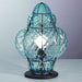 Turquoise Murano glass 'baloton' table light with a bronze base
