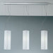 Triple white Murano glass kitchen island light