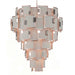 Copper framed modern Italian chandelier with 6 tiers