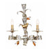 Silver Wall Light with Gold Bird & premium Elements Crystals