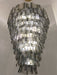Tall grey Italian glass stairwell chandelier