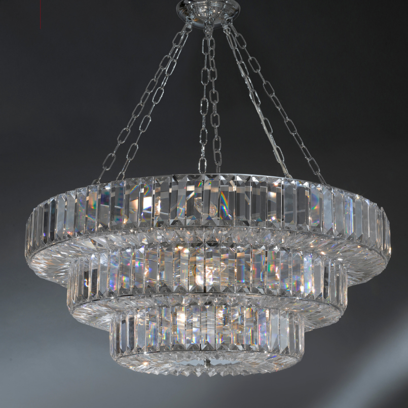 Elegant Layered Crystal Chandelier classical crystal chandeliers UK