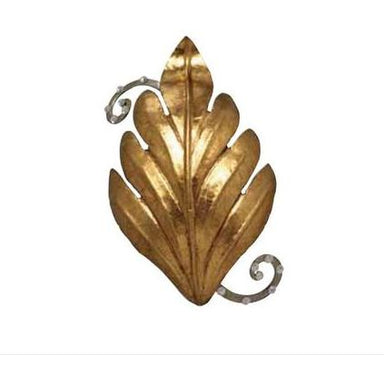 Gold Metal and Swarovski Elements Crystals Leaf-style Sconce
