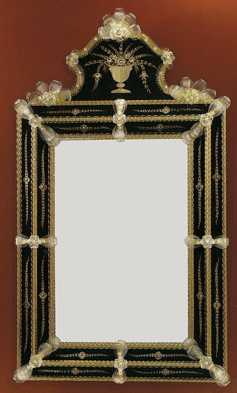Elegant large Venetian mirror with bespoke colour surround