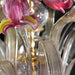 Pink Murano glass flower wall chandelier