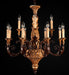 12 Light luxury wood chandelier