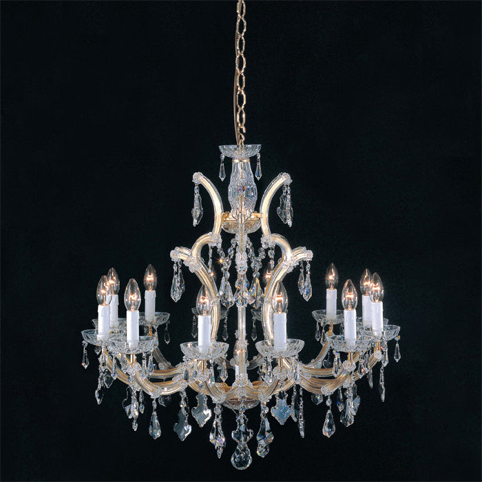 Gold-plated Maria Theresa chandelier in nine sizes