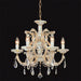 Hand-painted porcelain & crystal Maria Theresa chandelier