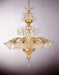 Murano glass chandelier with flower shaped shades