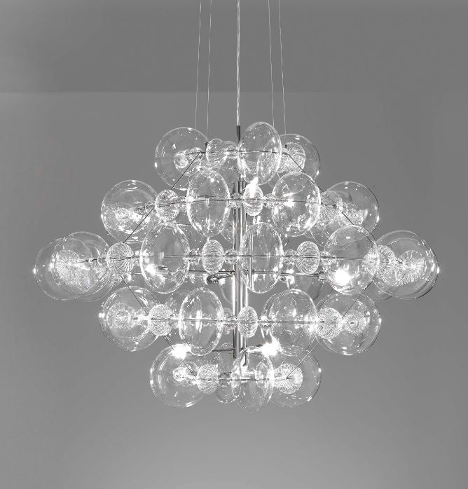 Coloured Italian glass suspended lights modern clear glass ball