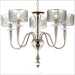 Modern chandelier with silver, copper or gold metallic shades