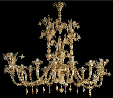 Gorgeous Gold Murano Chandelier In The Rezzonico Style