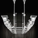 High-end modern dining room chandelier in Murano glass