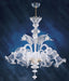 Murano glass chandelier with flowers and leaves