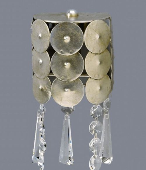 Silver Metal with premium Elements Crystals Sconce