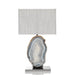 Natural Grey Agate Stone Table Lamp