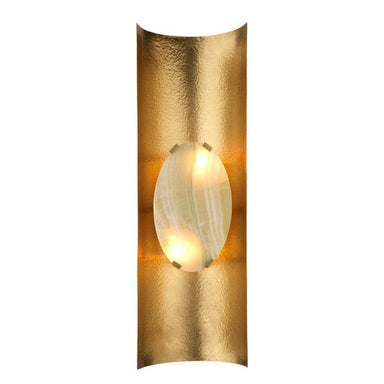 Art Deco Textured Brass Wall Light