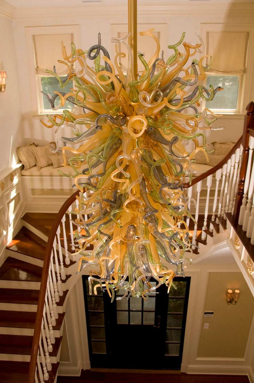 Customisable Murano Art Glass Chandeliers, Many Colours And Style Variant Options Available.