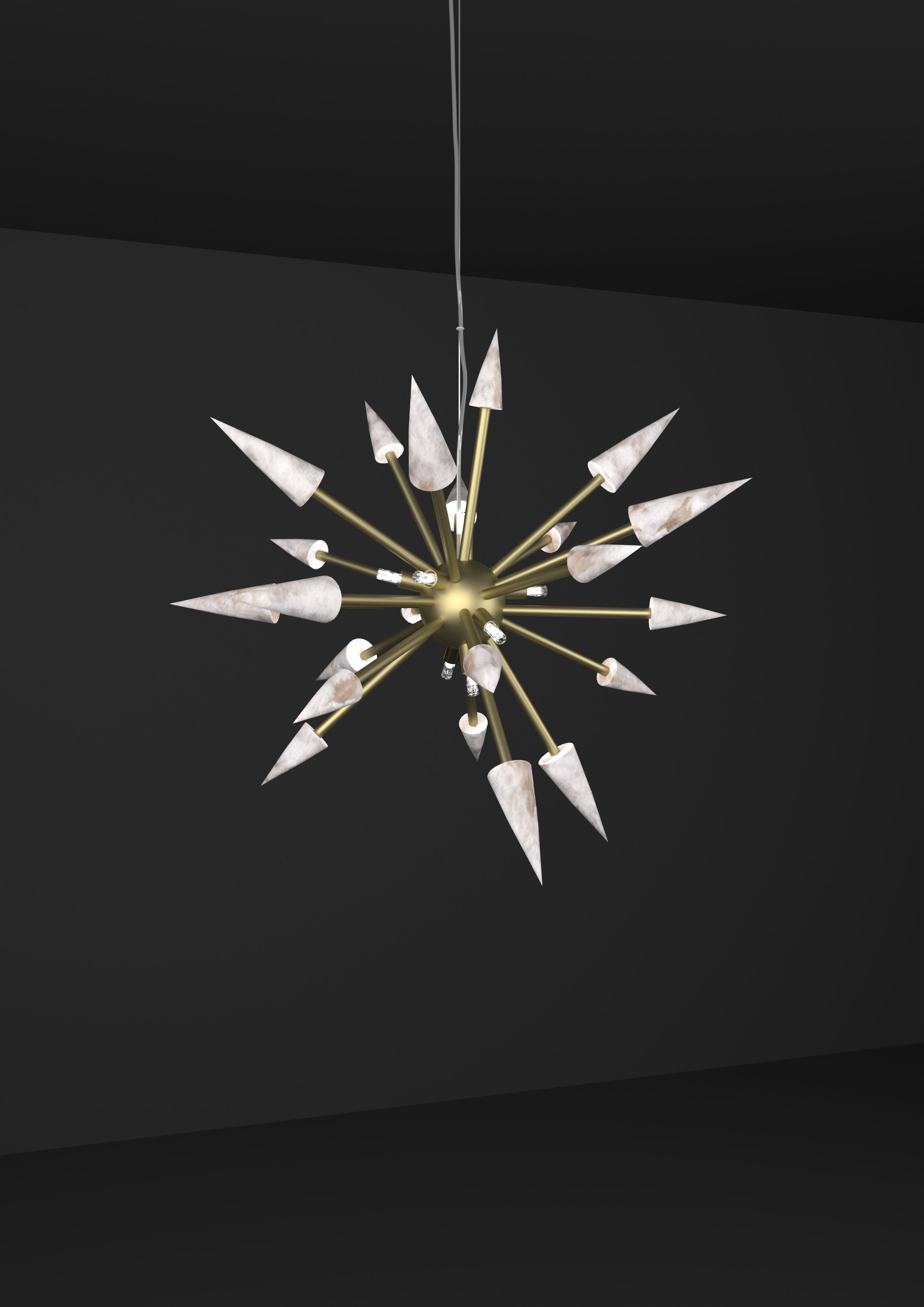 Modern Alabaster Sputnik Chandelier 100Cm