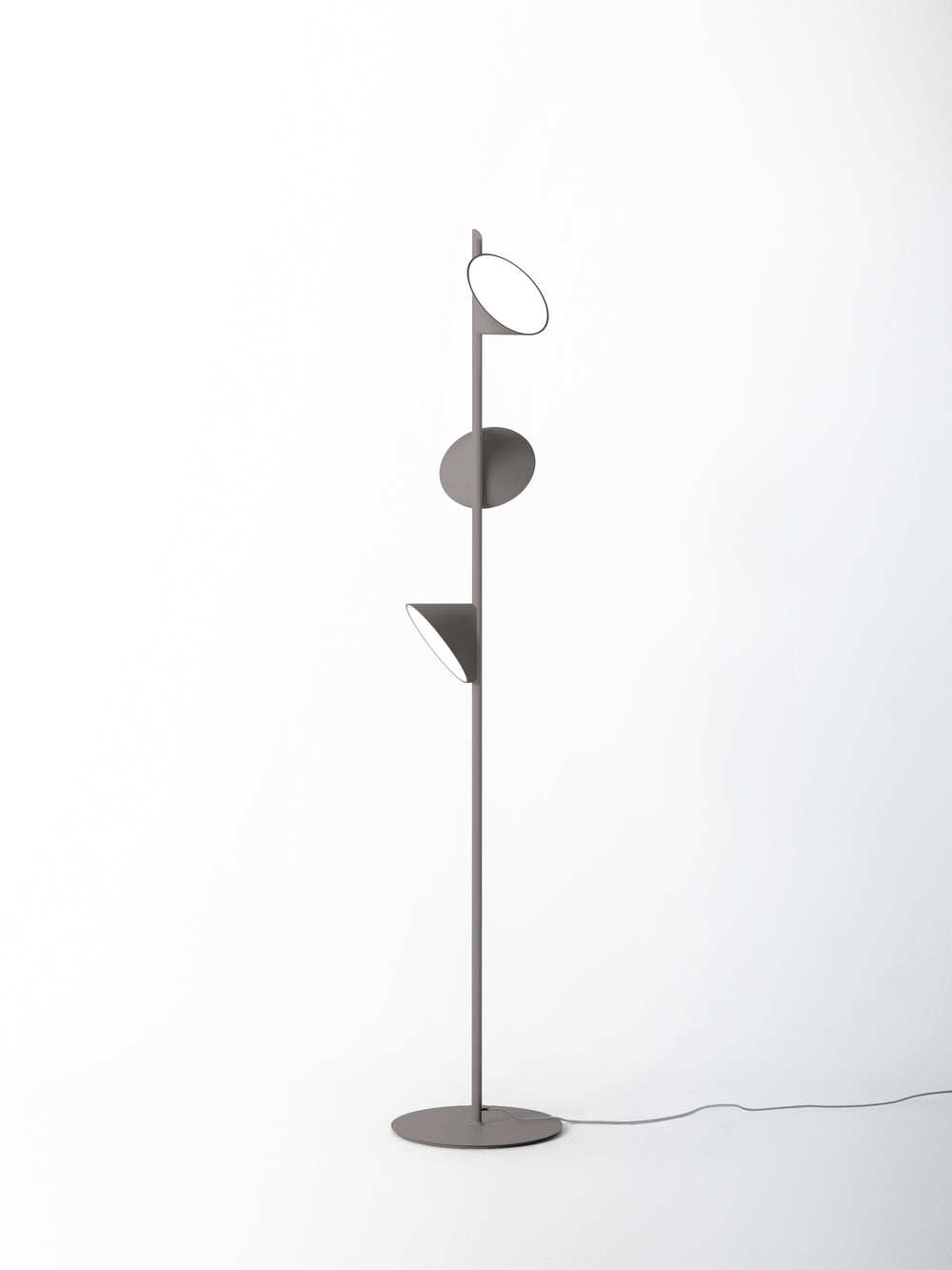 White, sand and anthracite grey Scandinavian style floor lamp