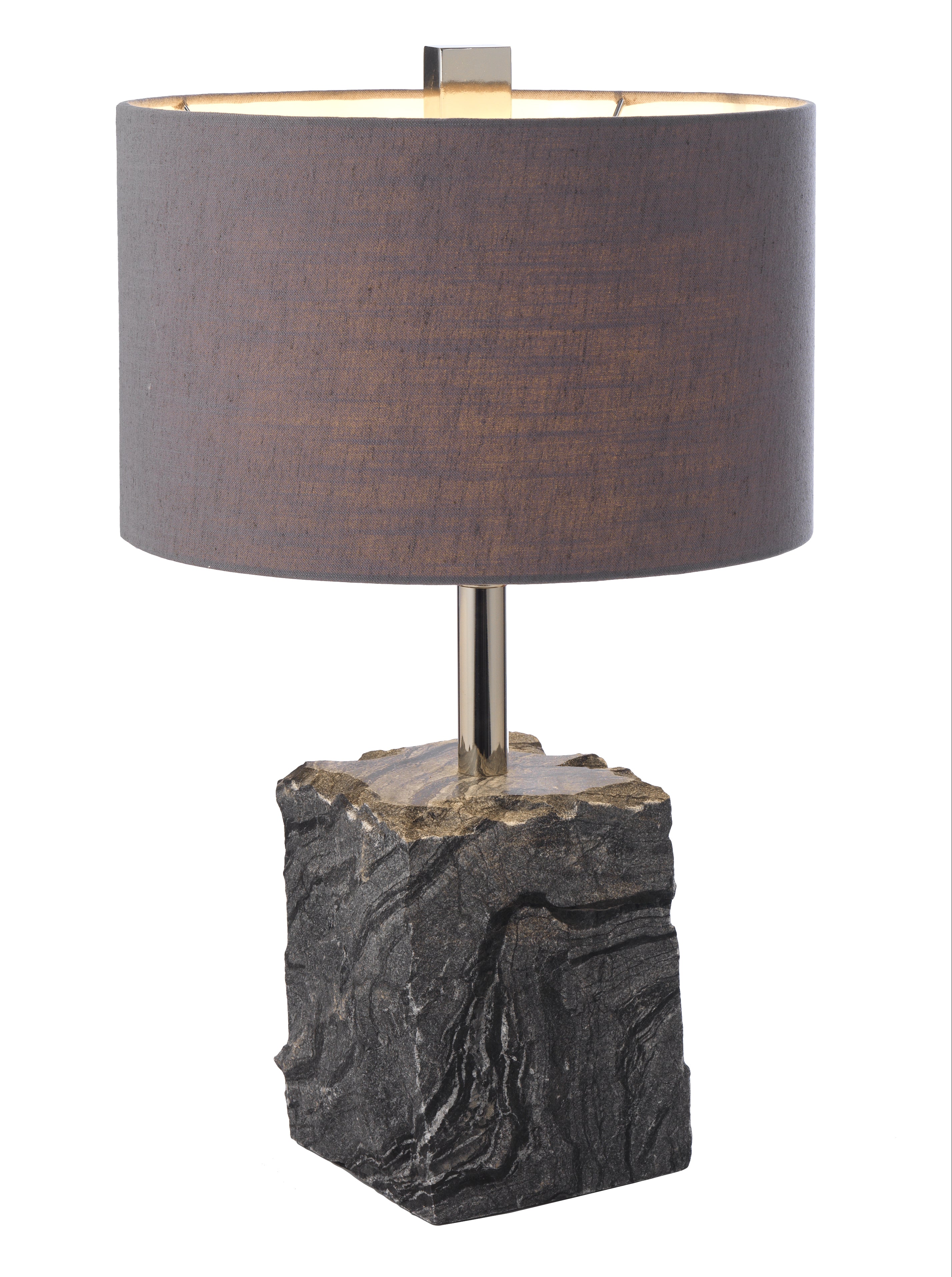 Contemporary Roughly Cut Granite  Table Lamp