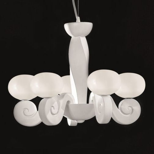 Modern Chunky 5 Arm Chandelier In Seven Colour Options