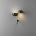 Metal cut sphere composition wall light