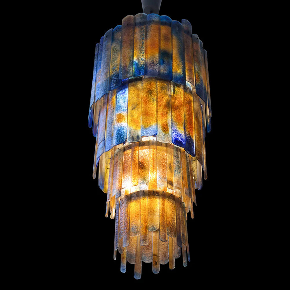 Spectacular Bespoke Stained Glass Chandelier