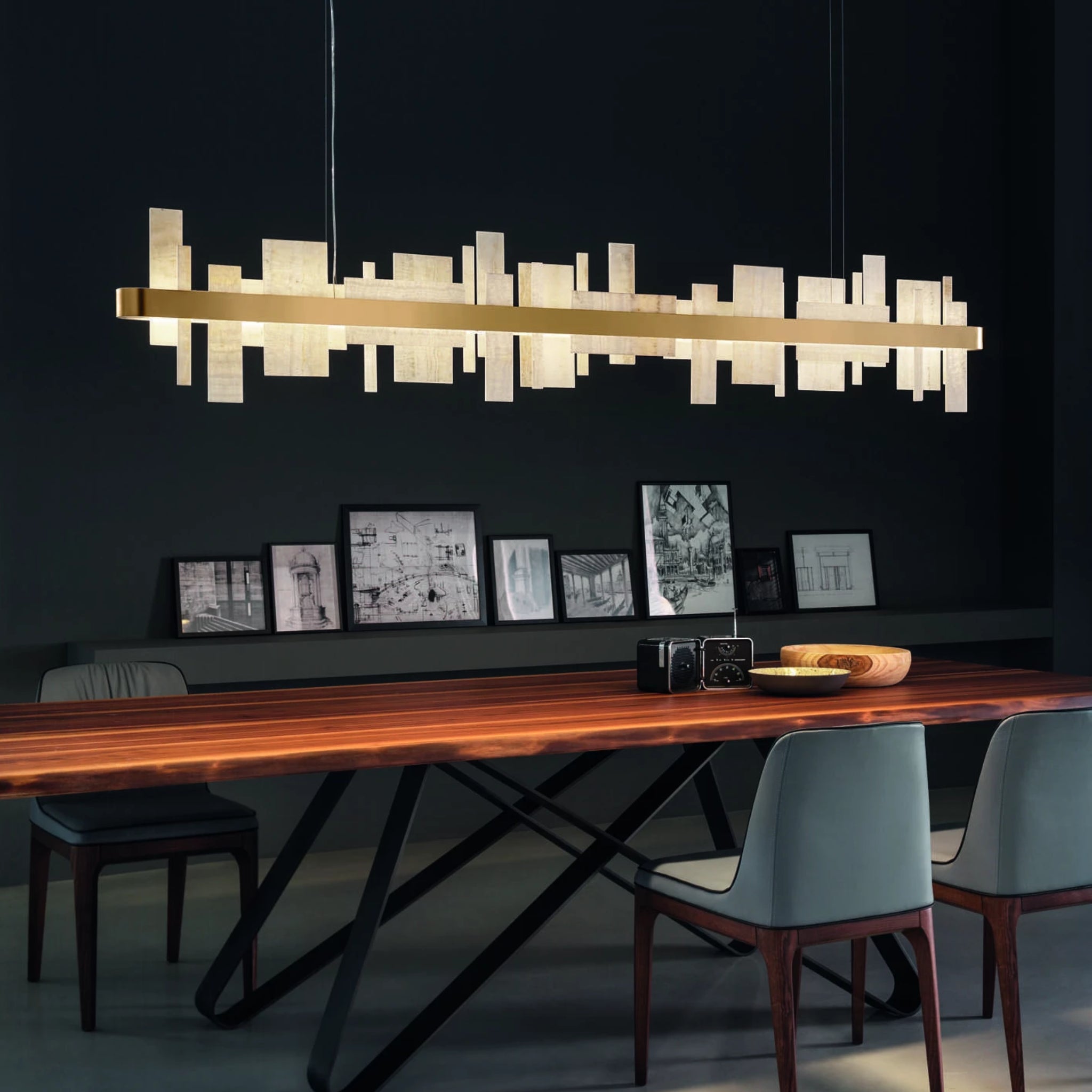 Honicé Linear Ceiling Pendant | Masiero