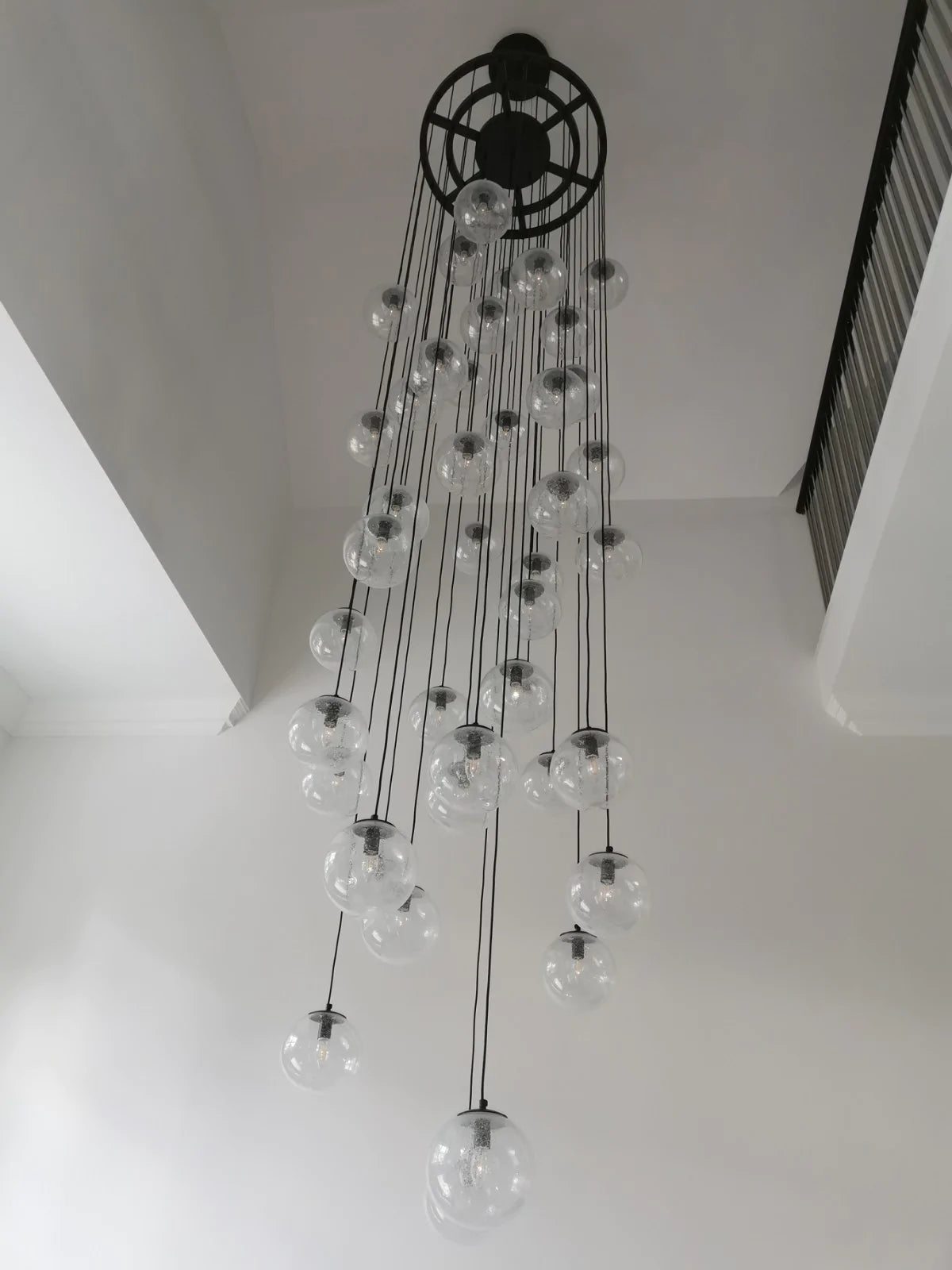 Pulegoso Modern Blown Murano Glass Bubble Chandelier Lightweight Hallway Chandelier