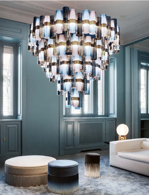 La Lollona Large lightweight chandelier from Slamp in 3 designer finishes