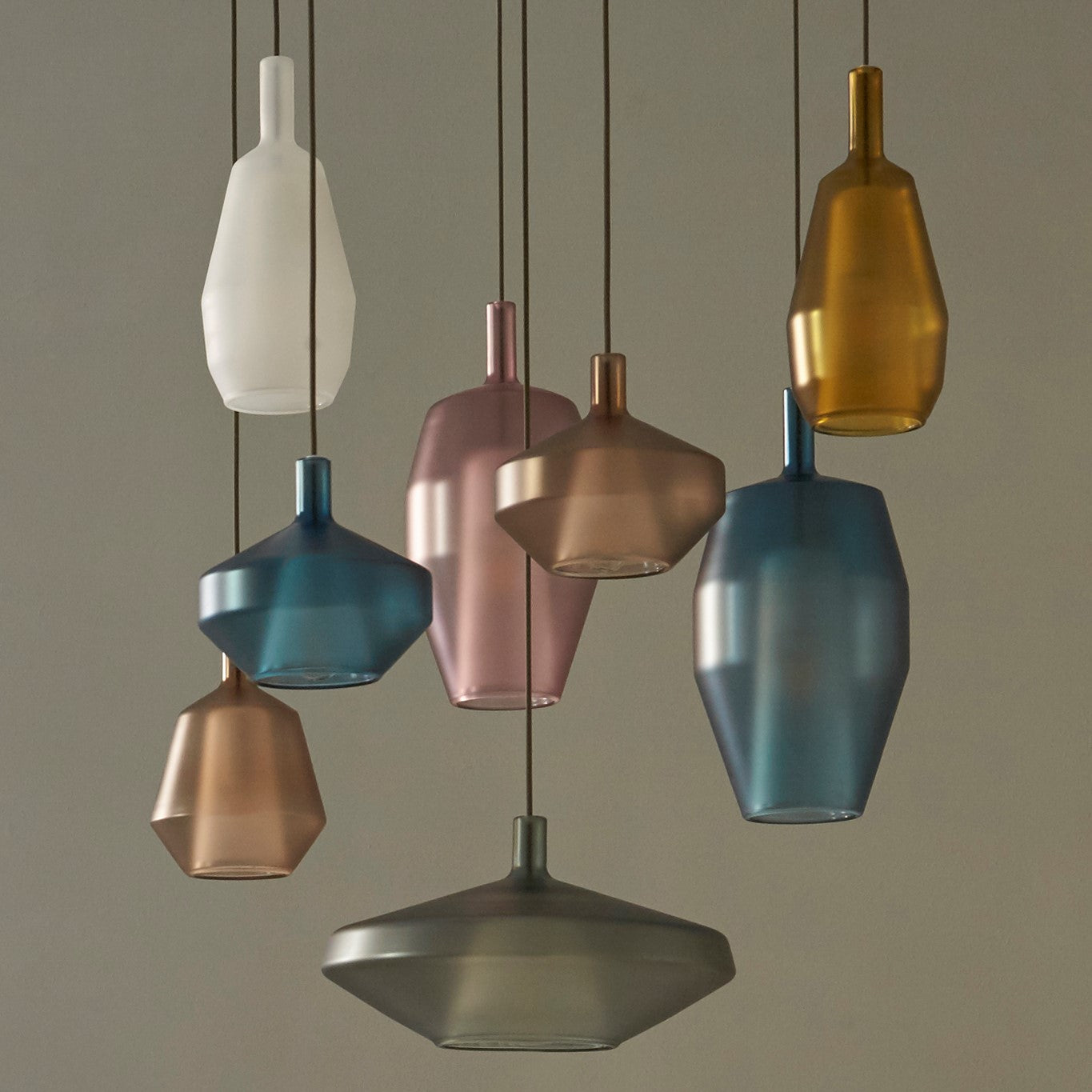 Collection Of Hanging Glass Pendant Lights